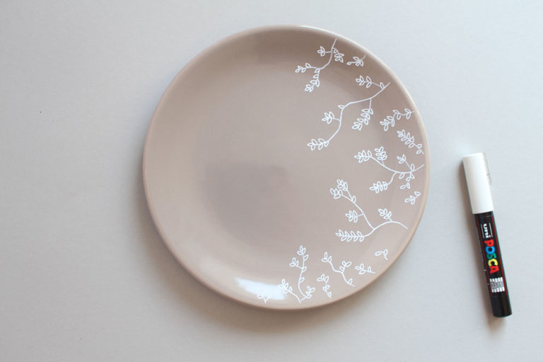 DIY Assiettes illustrées Peinture sur céramique - Céline Lunakim